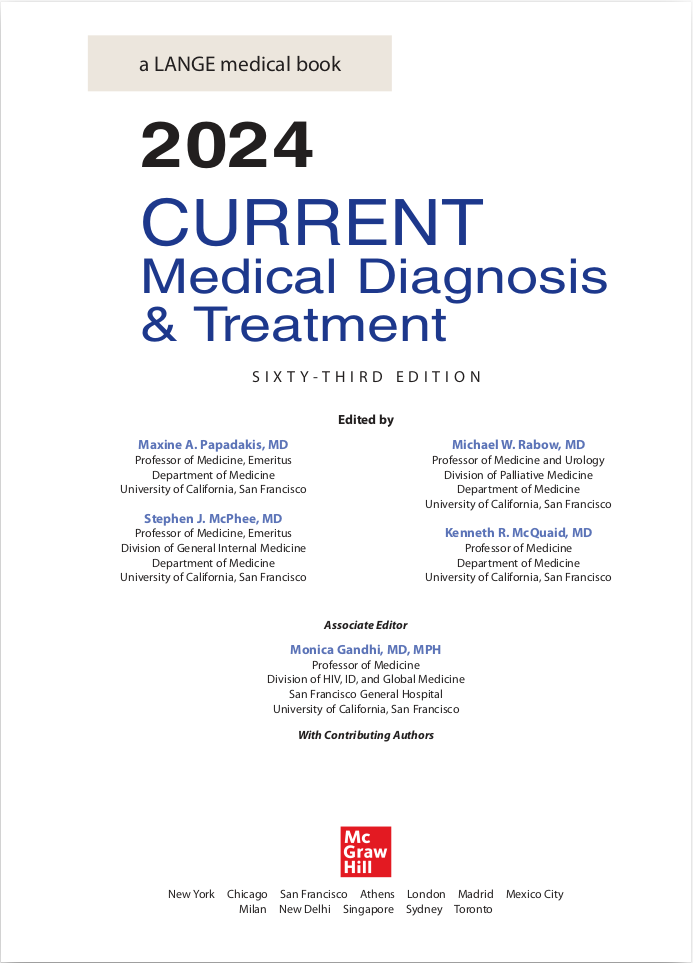 Current Medical Diagnosis & Treatment-2024